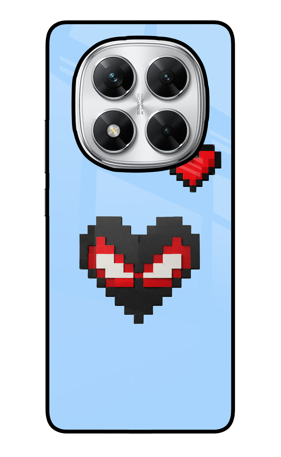 Peter Heart Poco X7 5G Back Cover, Glass case