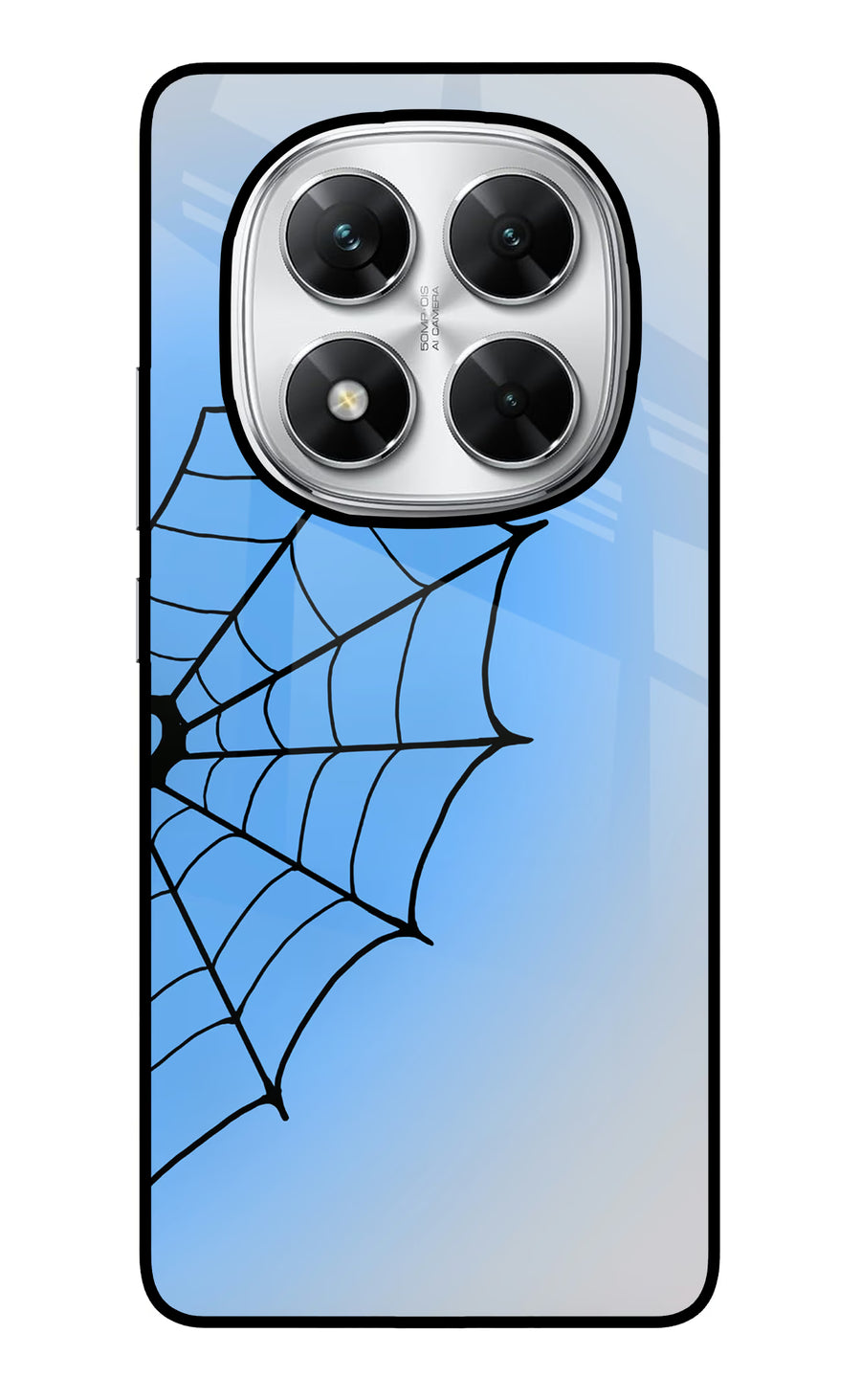Blue Web Poco X7 5G Back Cover, Glass case
