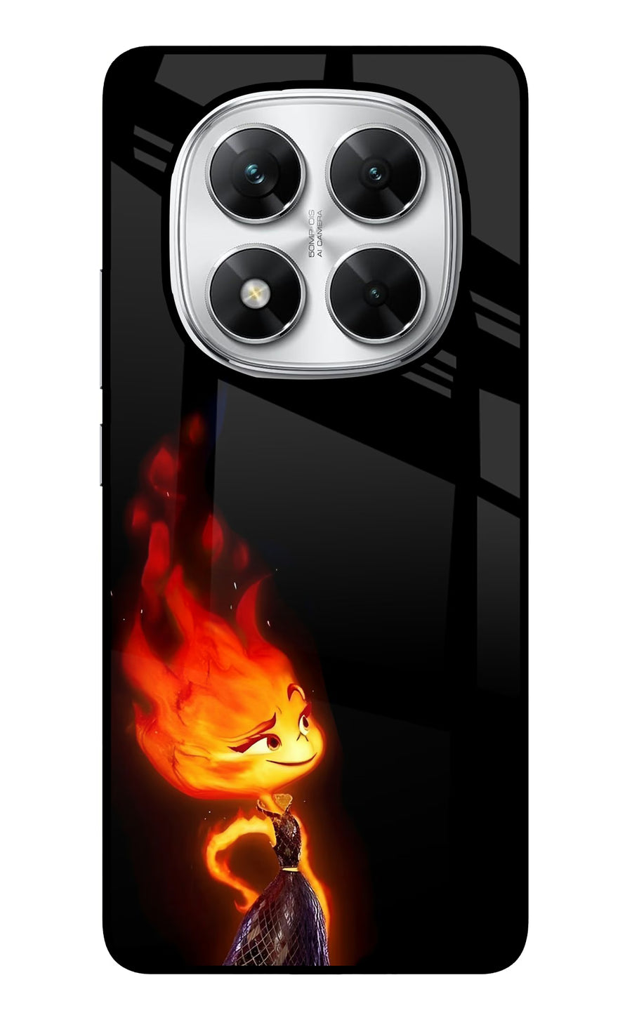 Ember Flame Poco X7 5G Back Cover, Glass case
