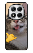 Silly Cat Call Poco X7 5G Glass Case Back Cover by Casekaro
