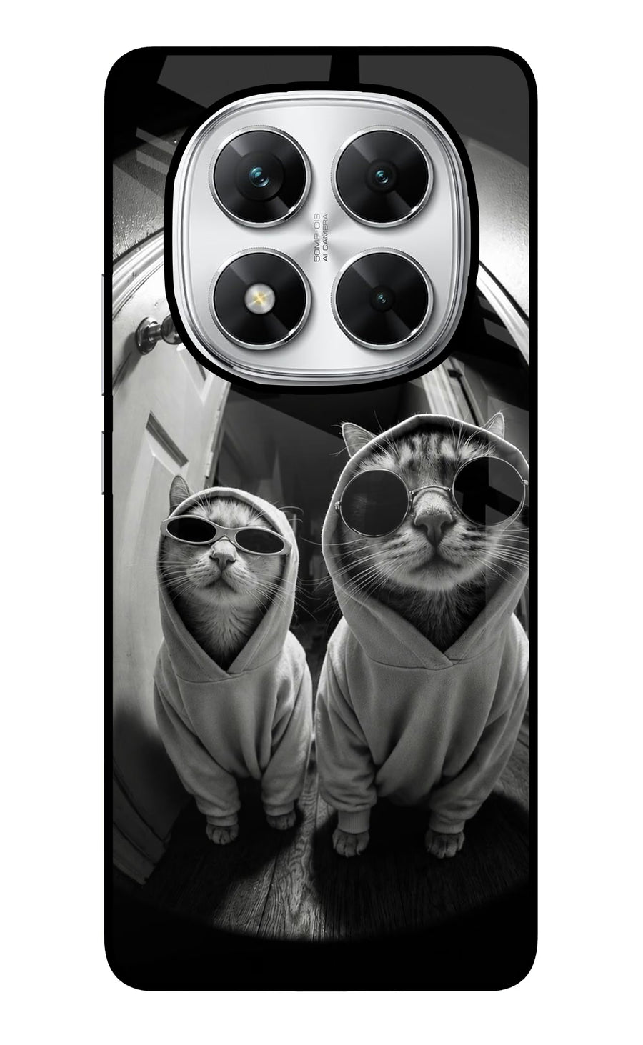 Hood Cats Poco X7 5G Back Cover, Glass case