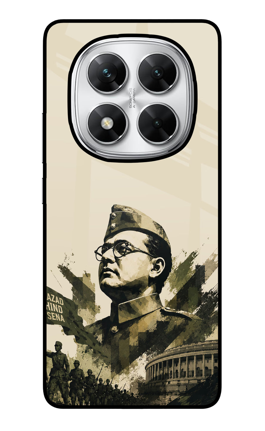 Netaji Rising Poco X7 5G Back Cover, Glass case