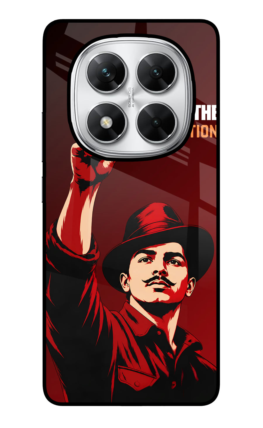 Bhagat Singh Revolution Poco X7 5G Back Cover, Glass case