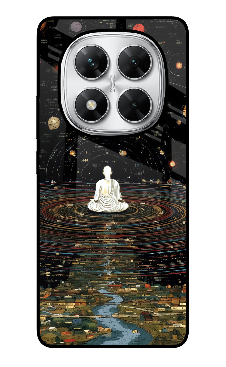 Space Monk Poco X7 5G Back Cover, Glass case