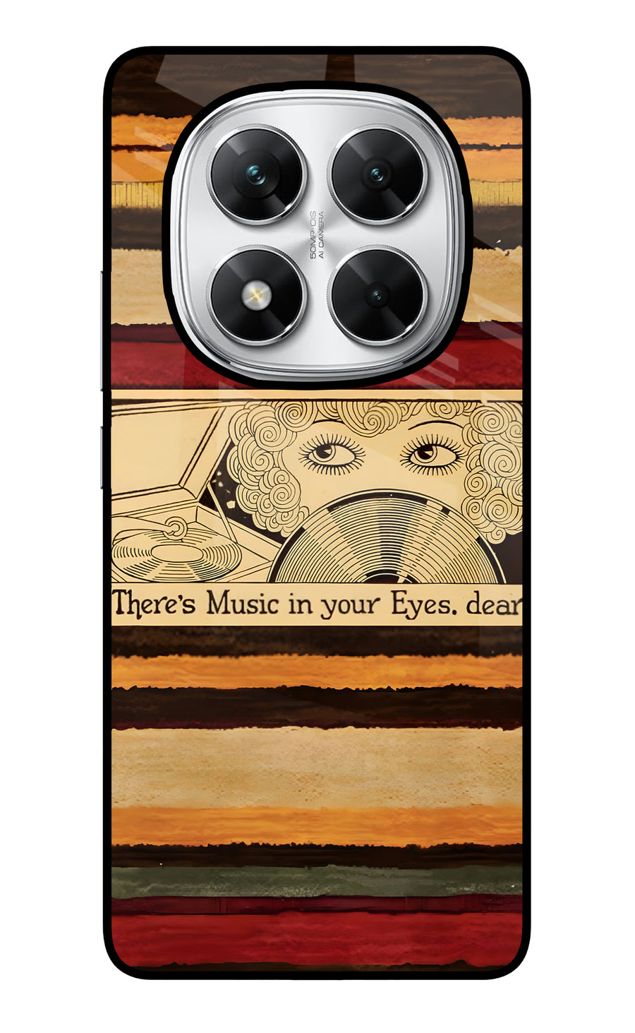 Vinyl Stripes Poco X7 5G Back Cover, Glass case