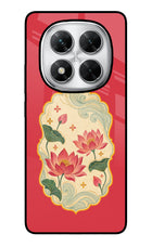 Pink Lotus Poco X7 5G Glass Case