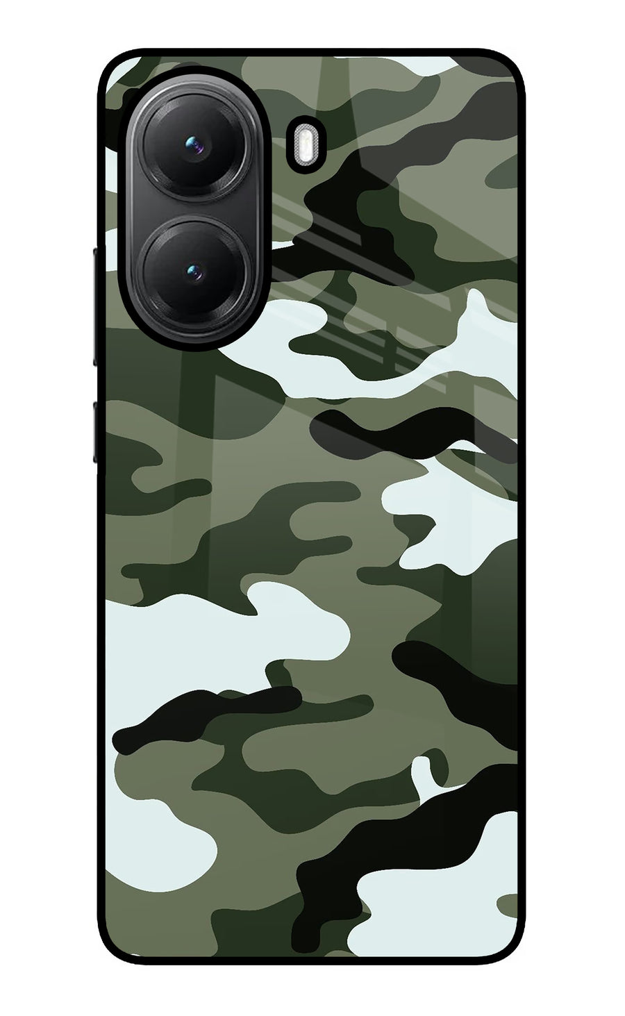 Camouflage Poco X7 Pro 5G Back Cover, Glass case
