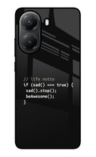 Life Motto Code Poco X7 Pro 5G Glass Case Back Cover by Casekaro
