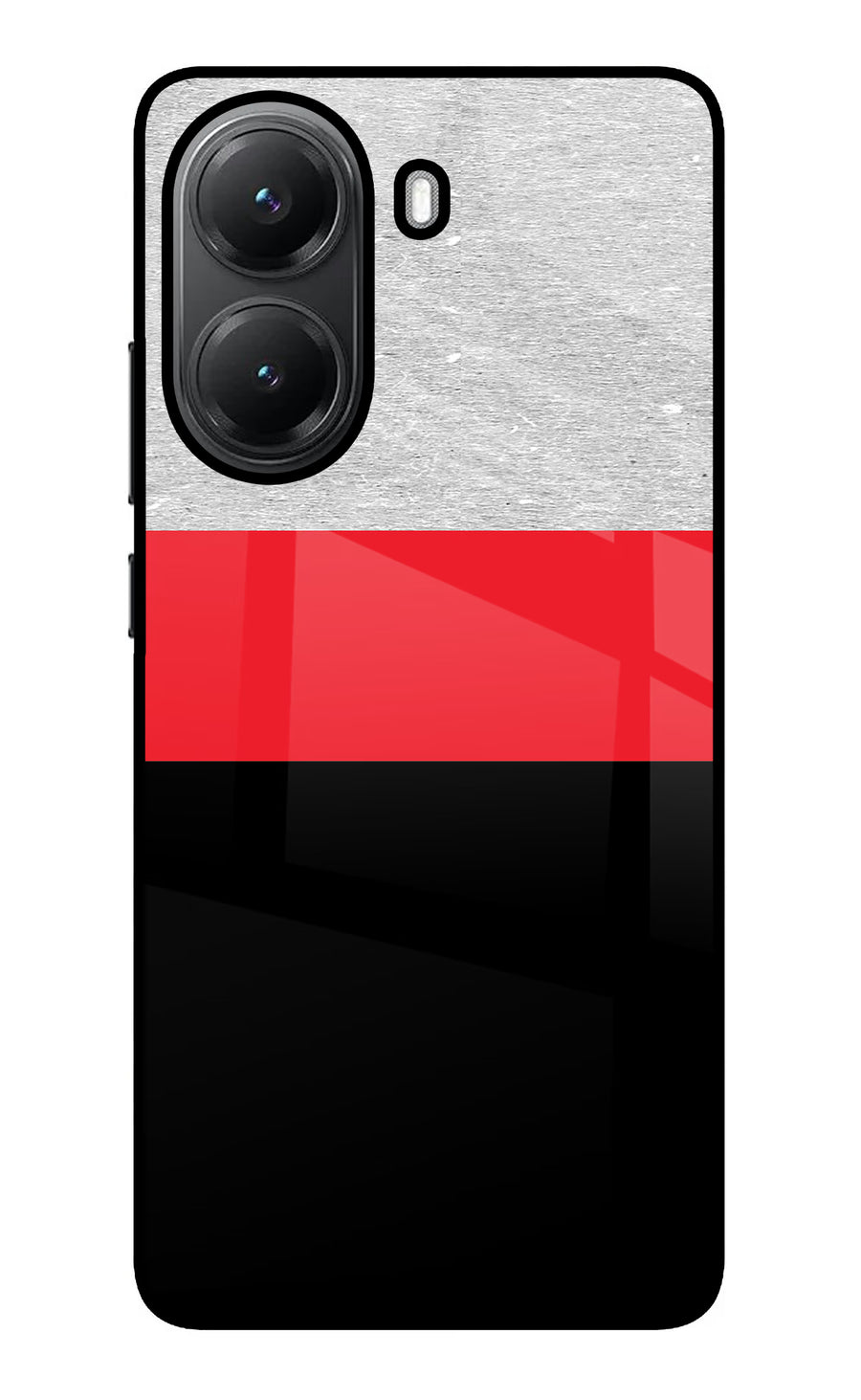 Tri Color Pattern Poco X7 Pro 5G Back Cover, Glass case