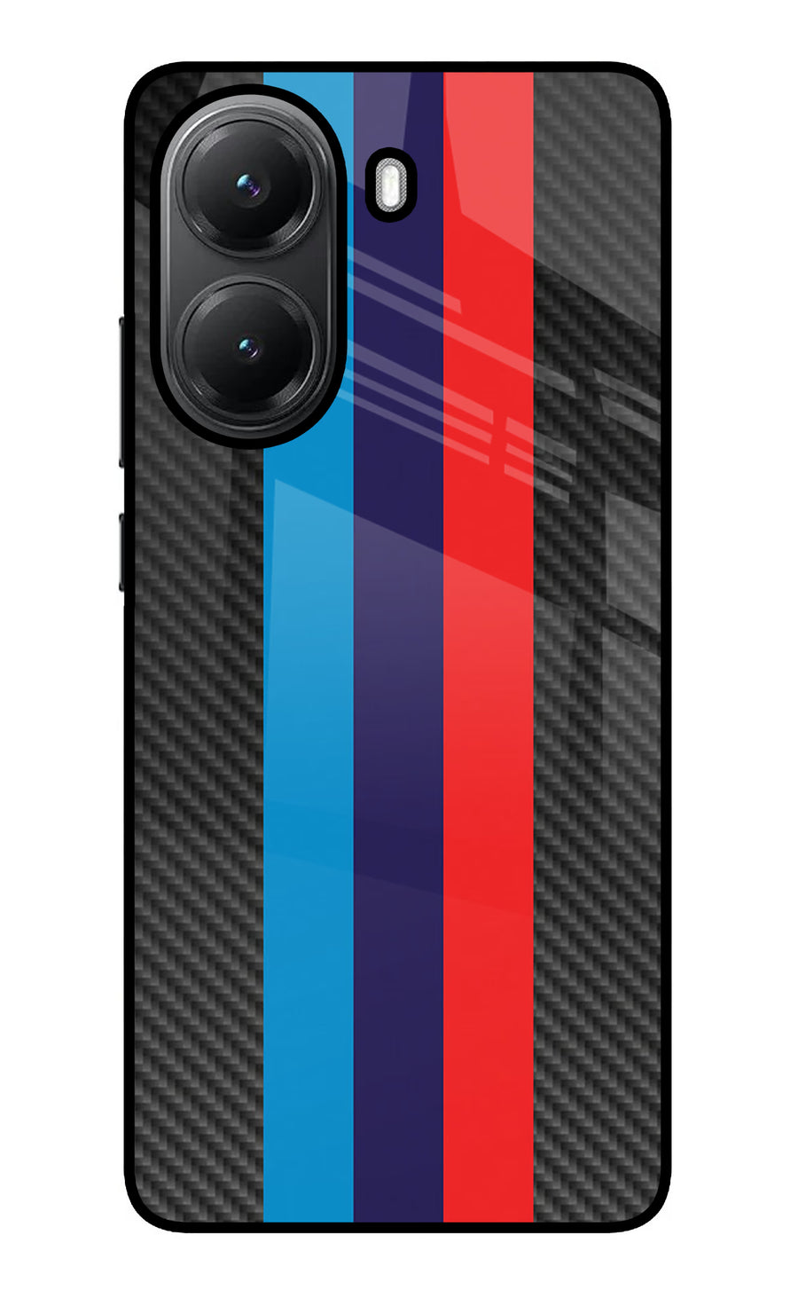 BMW Stripes Pattern Poco X7 Pro 5G Back Cover, Glass case