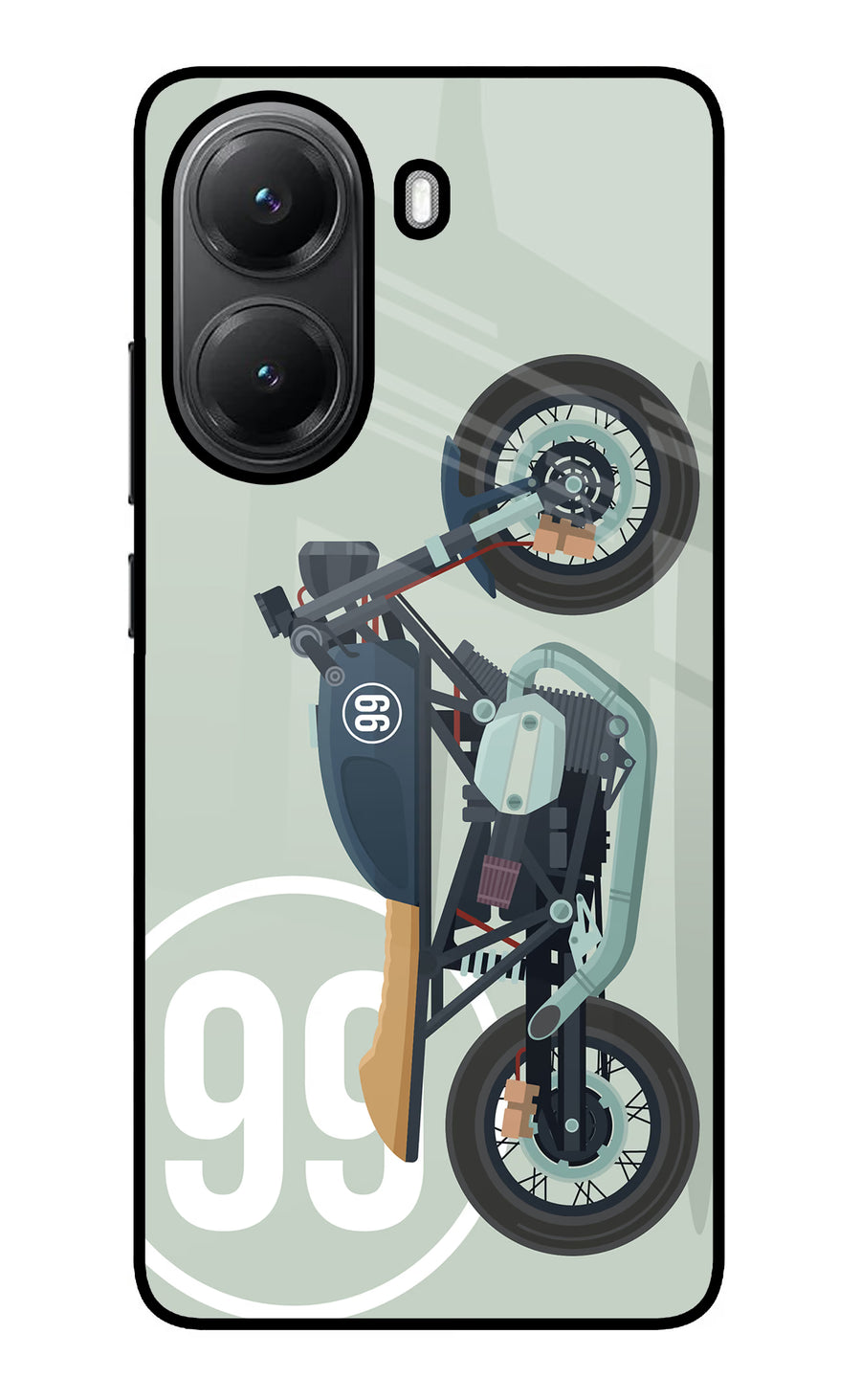 Classic Cafe Racer 99 Poco X7 Pro 5G Back Cover, Glass case