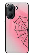 Pink Web Poco X7 Pro 5G Glass Case Back Cover by Casekaro