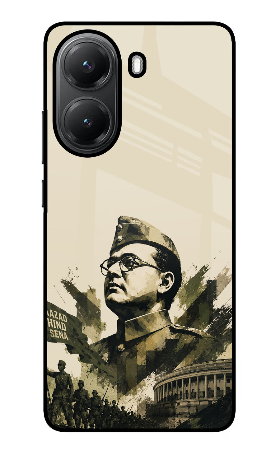 Netaji Rising Poco X7 Pro 5G Back Cover, Glass case