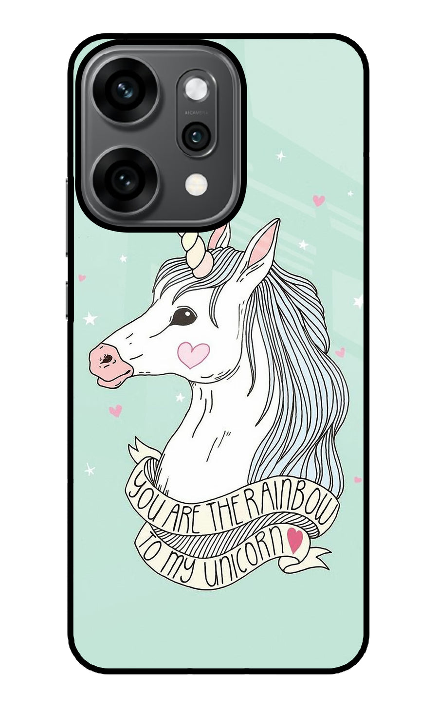 Unicorn Wallpaper Oppo Reno14 Pro 5G Back Cover, Glass case