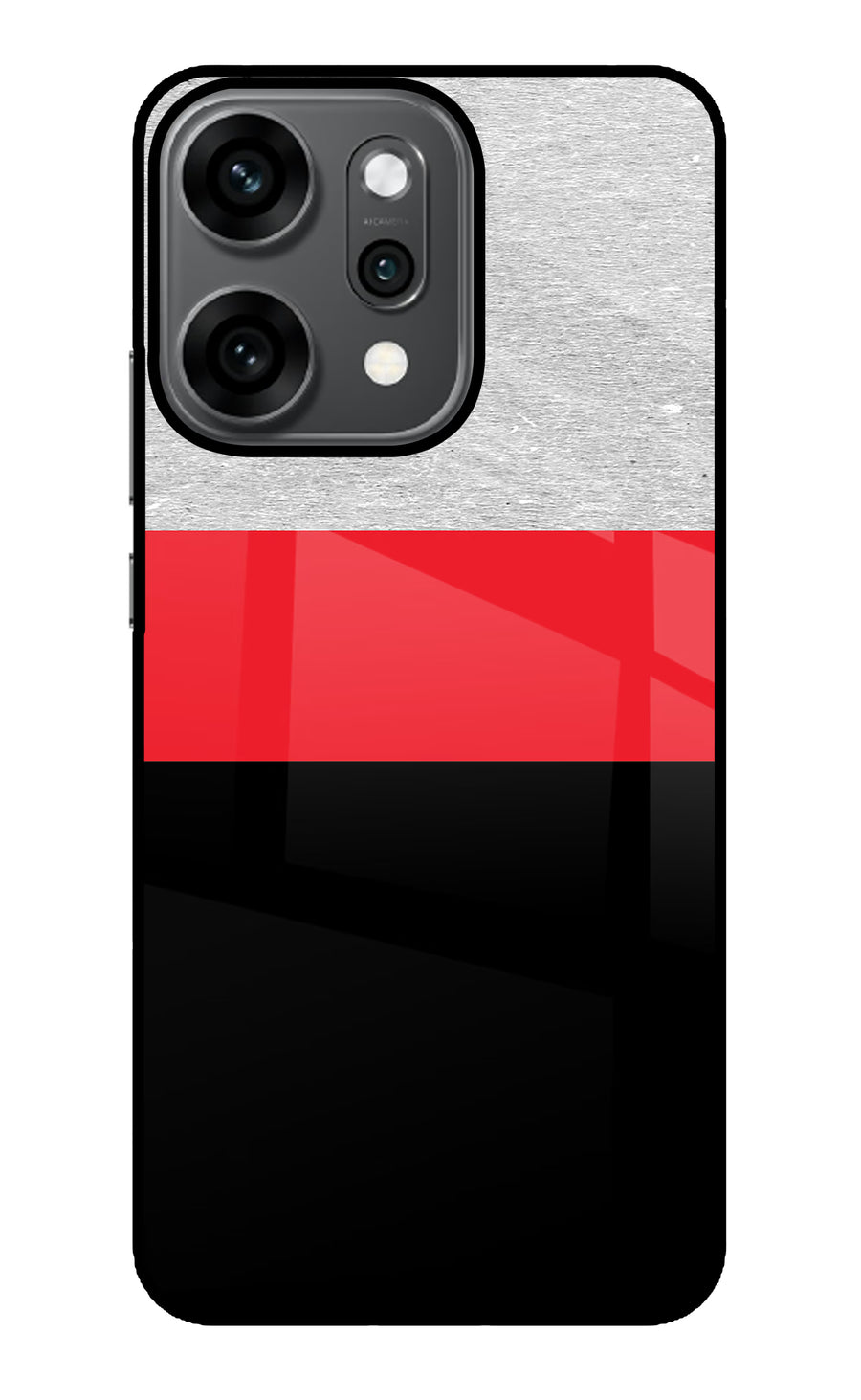 Tri Color Pattern Oppo Reno14 Pro 5G Back Cover, Glass case