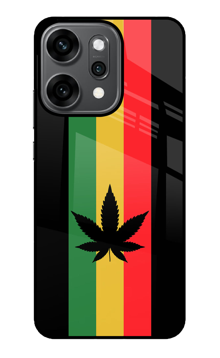 Weed Flag Oppo Reno14 Pro 5G Back Cover, Glass case