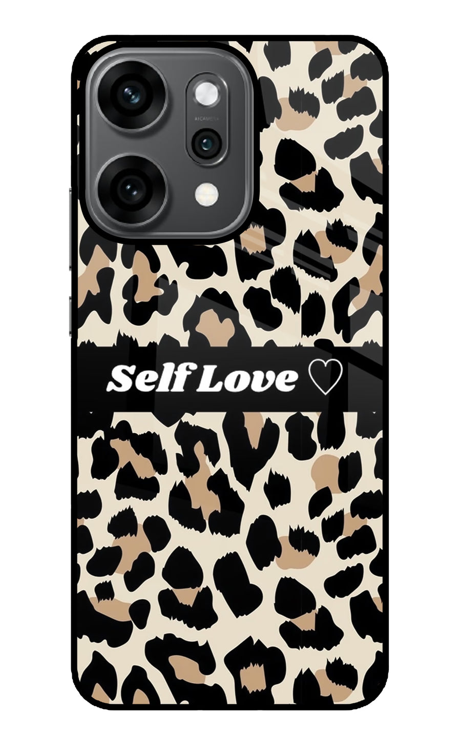 Leopard Print Self Love Oppo Reno14 Pro 5G Back Cover, Glass case