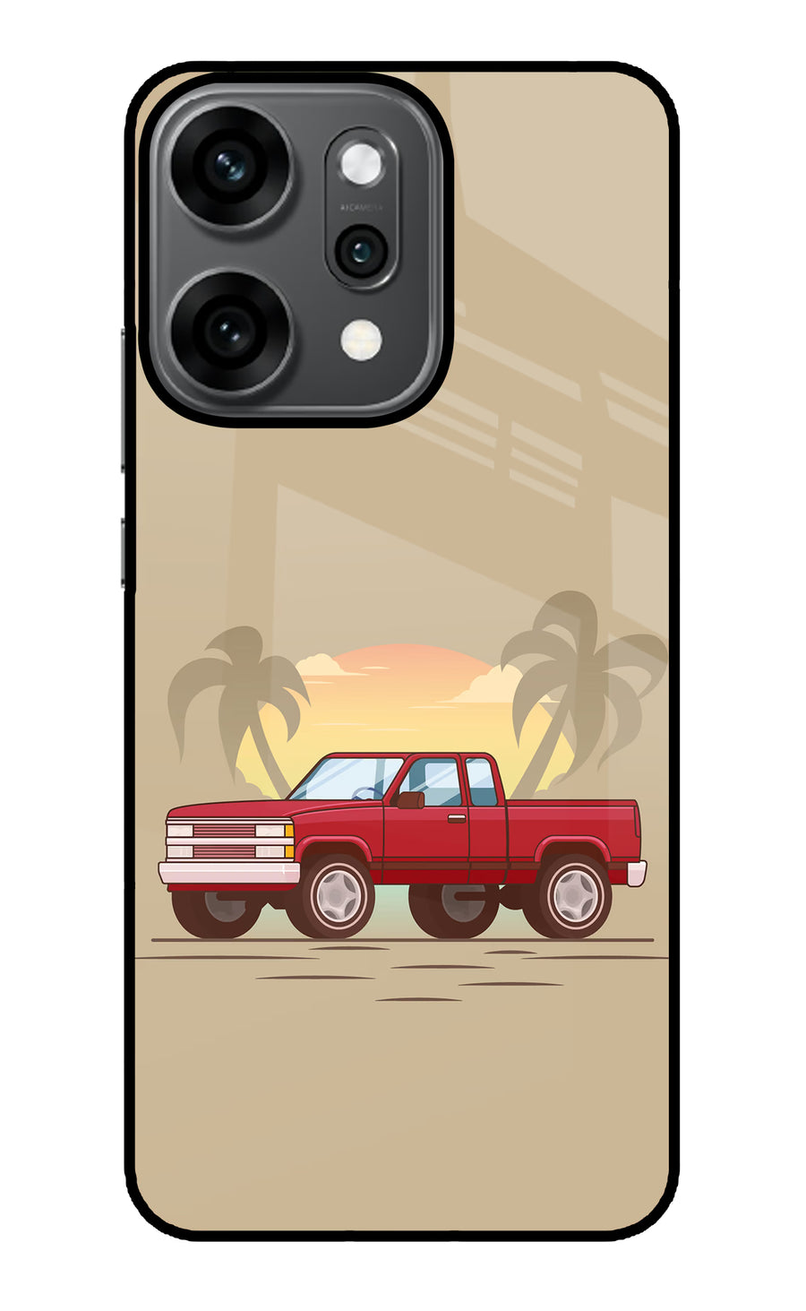 Desert Classic Drive Oppo Reno14 Pro 5G Back Cover, Glass case
