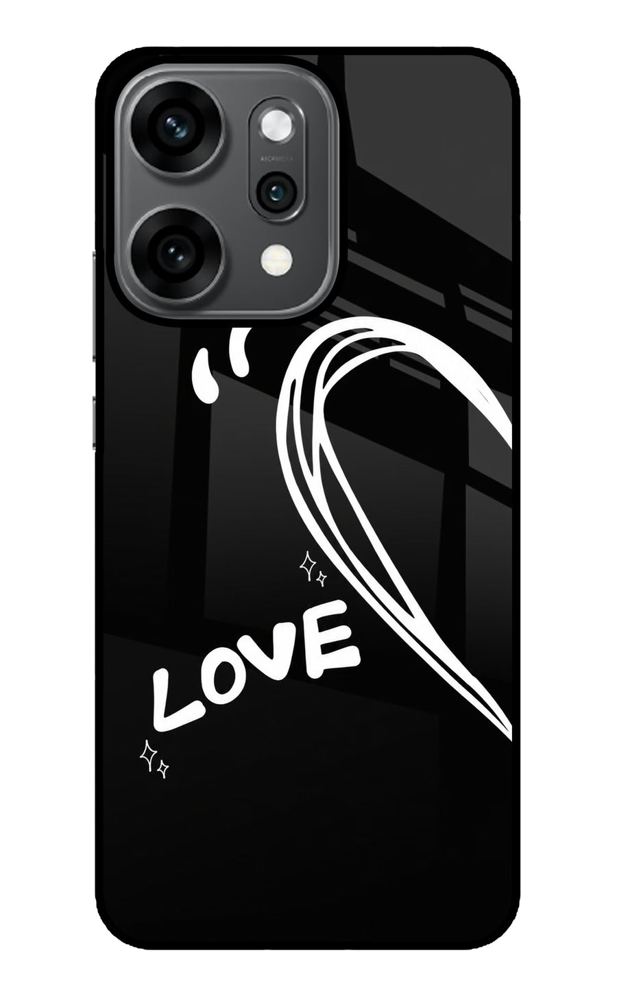 Love Line Oppo Reno14 Pro 5G Back Cover, Glass case