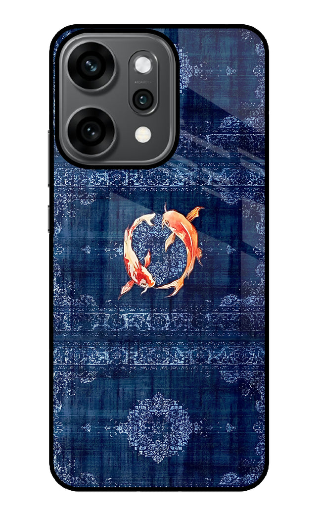 Koi Blue Oppo Reno14 Pro 5G Glass Case