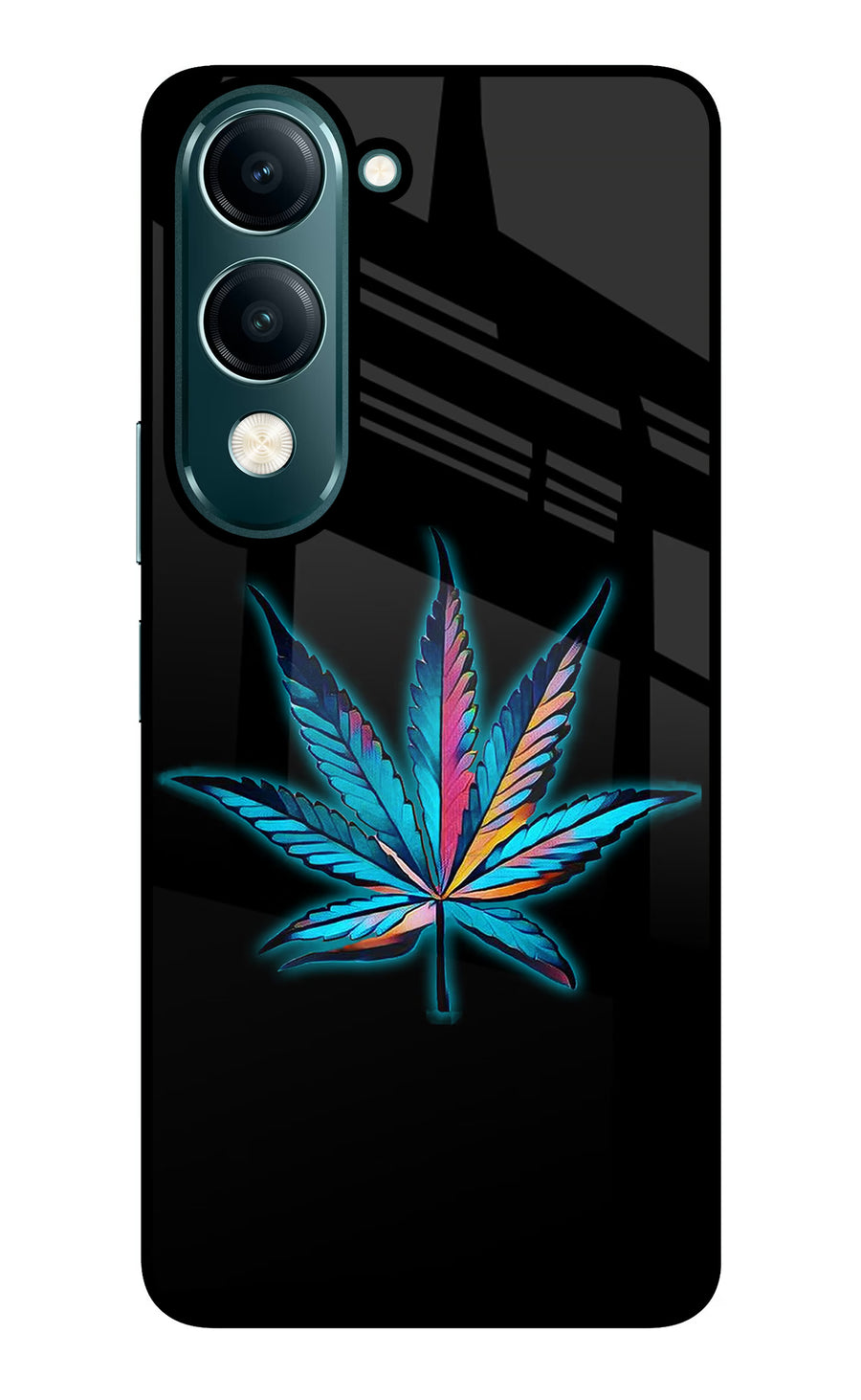 Weed Vivo Y19 5G Back Cover, Glass case