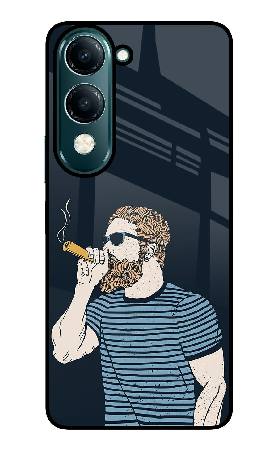 Smoking Vivo Y19 5G Back Cover, Glass case