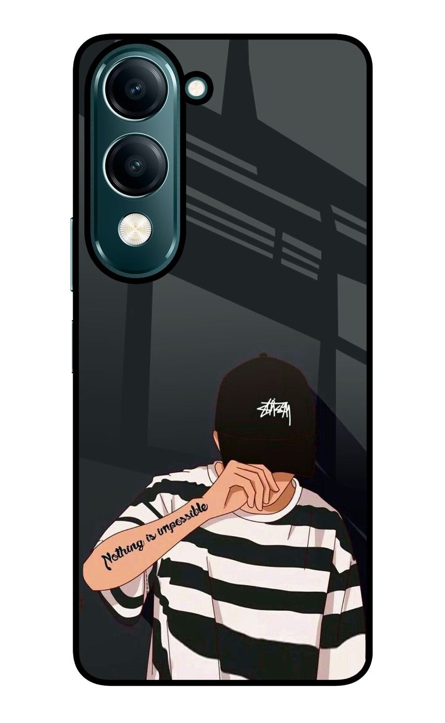 Aesthetic Boy Vivo Y19 5G Back Cover, Glass case