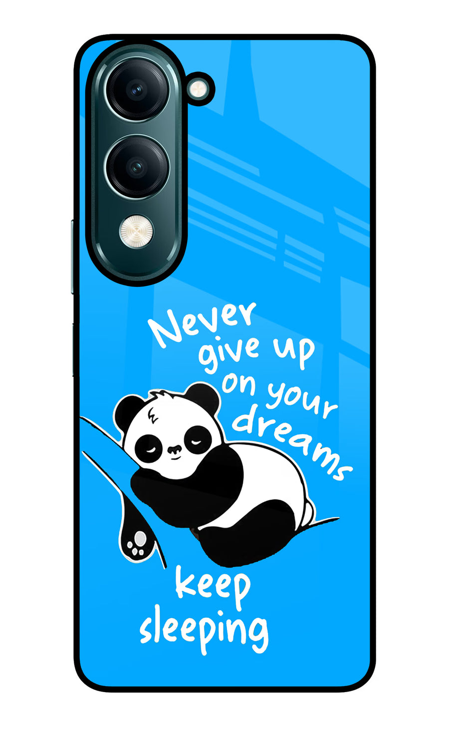Keep Sleeping Vivo Y19 5G Back Cover, Glass case