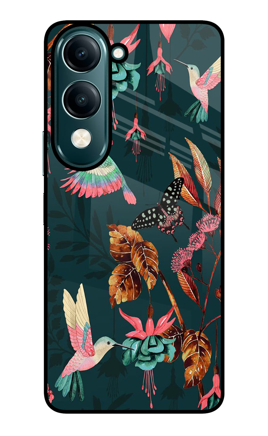 Birds Vivo Y19 5G Back Cover, Glass case