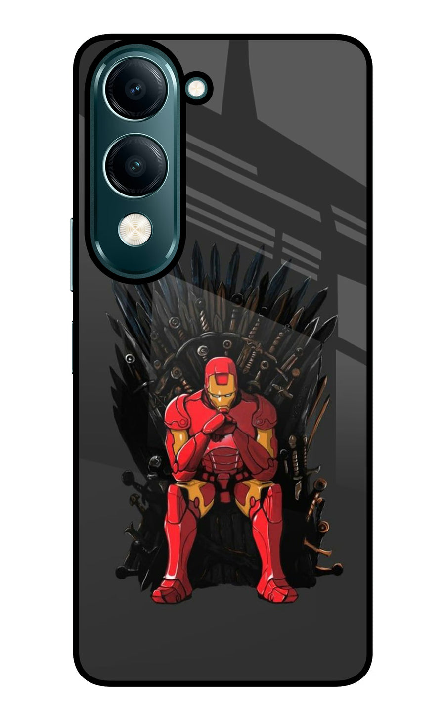 Ironman Throne Vivo Y19 5G Back Cover, Glass case