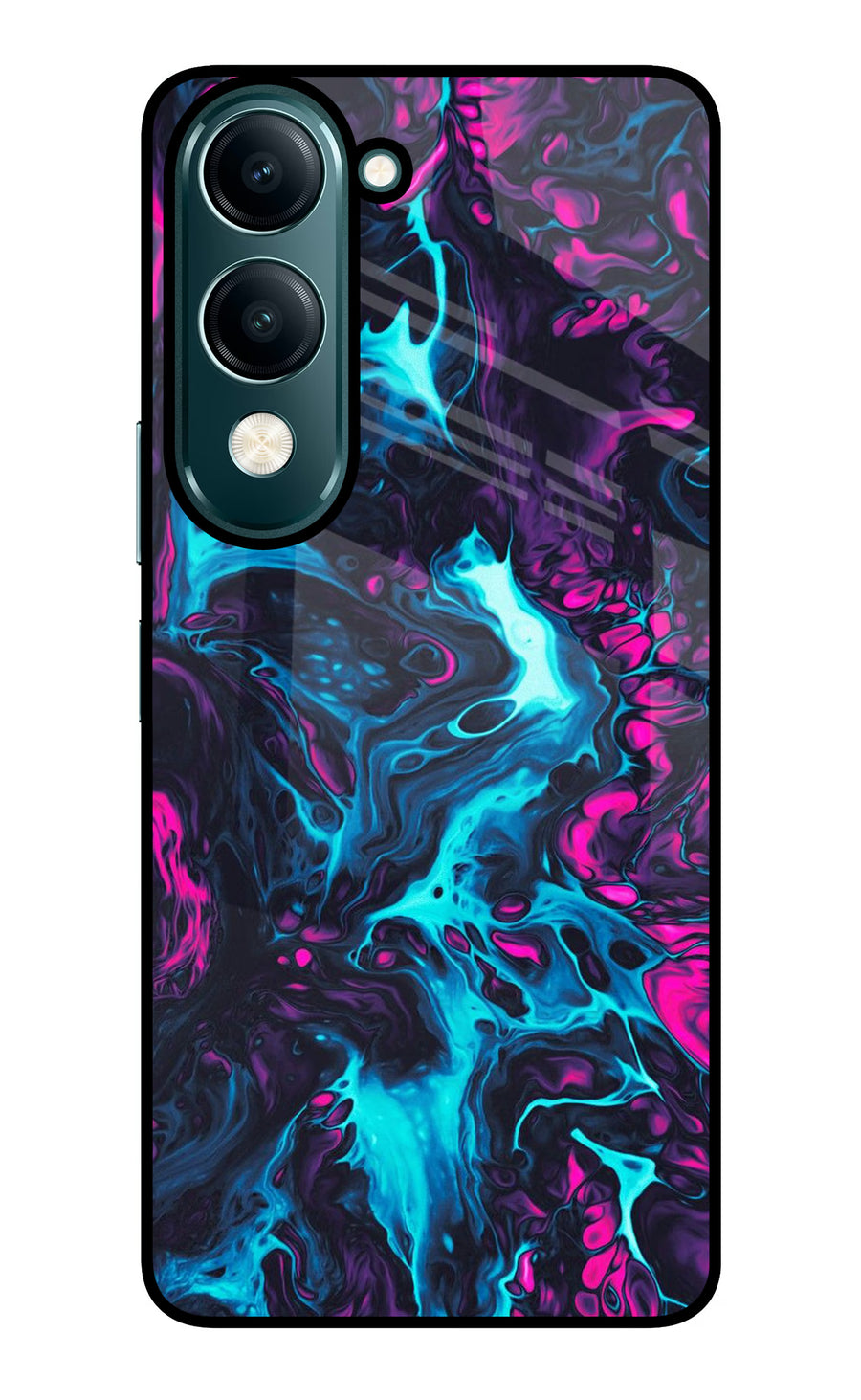 Abstract Vivo Y19 5G Back Cover, Glass case