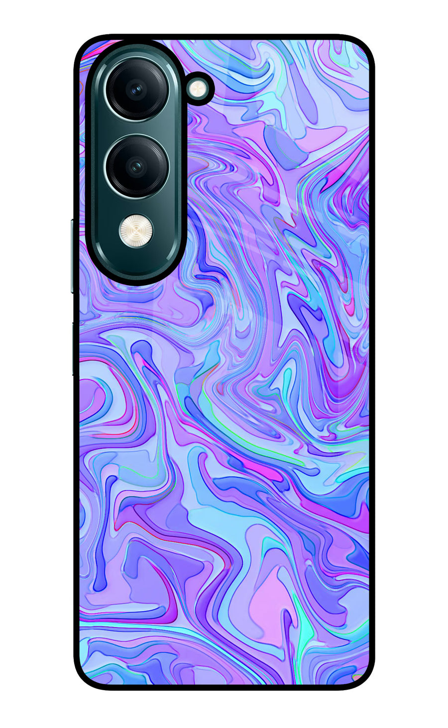 Glitter Vivo Y19 5G Back Cover, Glass case
