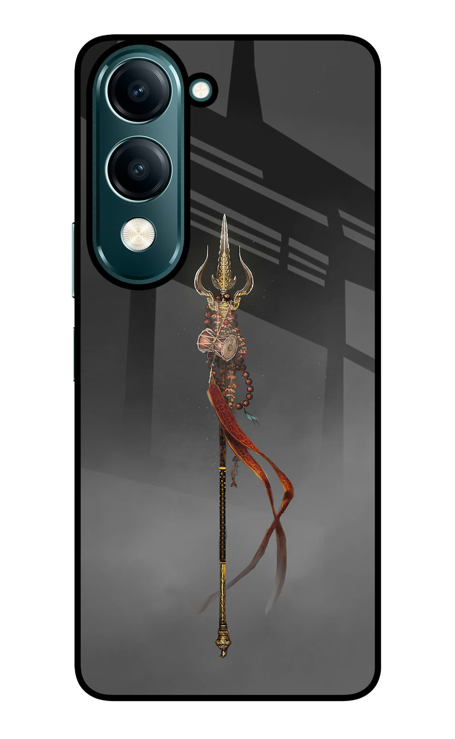 Shiv Trishul Vivo Y19 5G Back Cover, Glass case