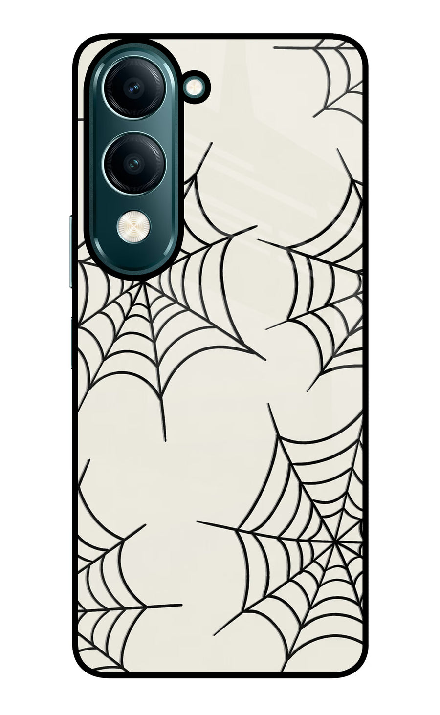 Spider Web Vivo Y19 5G Back Cover, Glass case