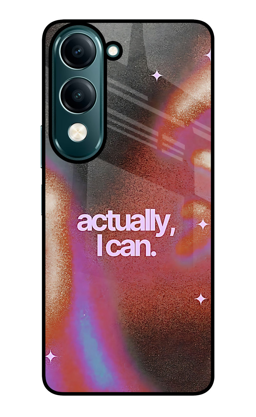 Pink Aura Vivo Y19 5G Back Cover, Glass case