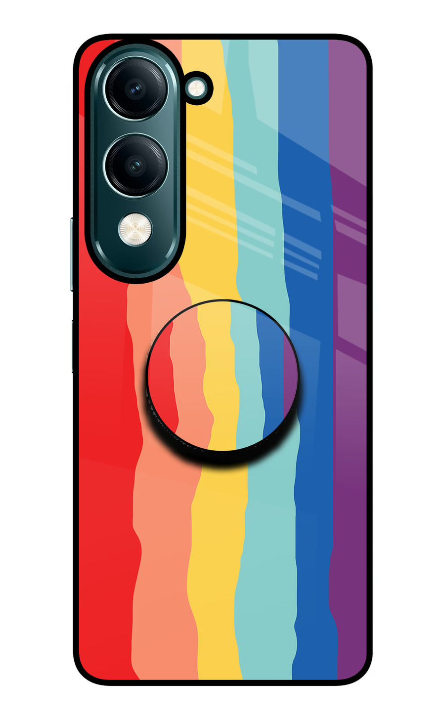 Rainbow Vivo Y19 5G Pop Case, Glass case