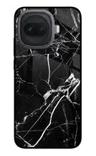 Black Marble Pattern iQOO 15R 5G Glass Case