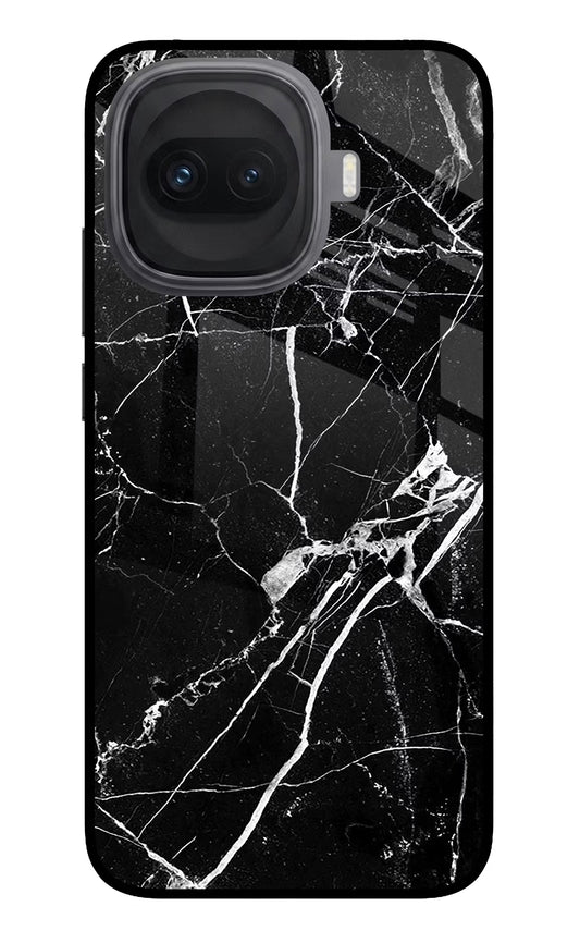 Black Marble Pattern iQOO 15R 5G Glass Case