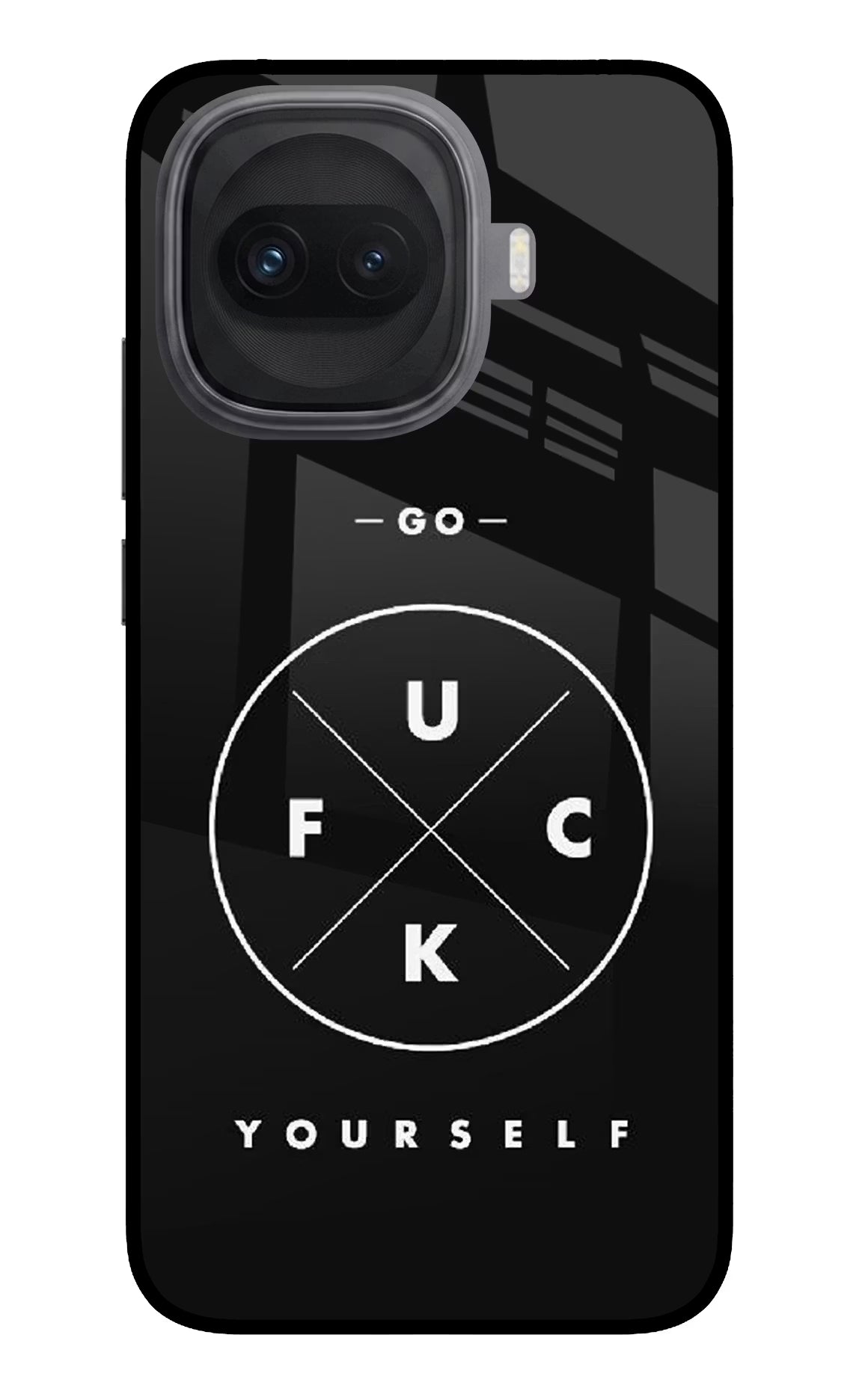 Go Fuck Yourself iQOO 15R 5G Glass Case Back Cover by Casekaro