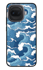 Blue Waves iQOO 15R 5G Glass Case Back Cover by Casekaro