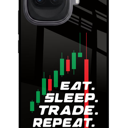 Eat Sleep Trade Repeat iQOO 15R 5G Glass Case