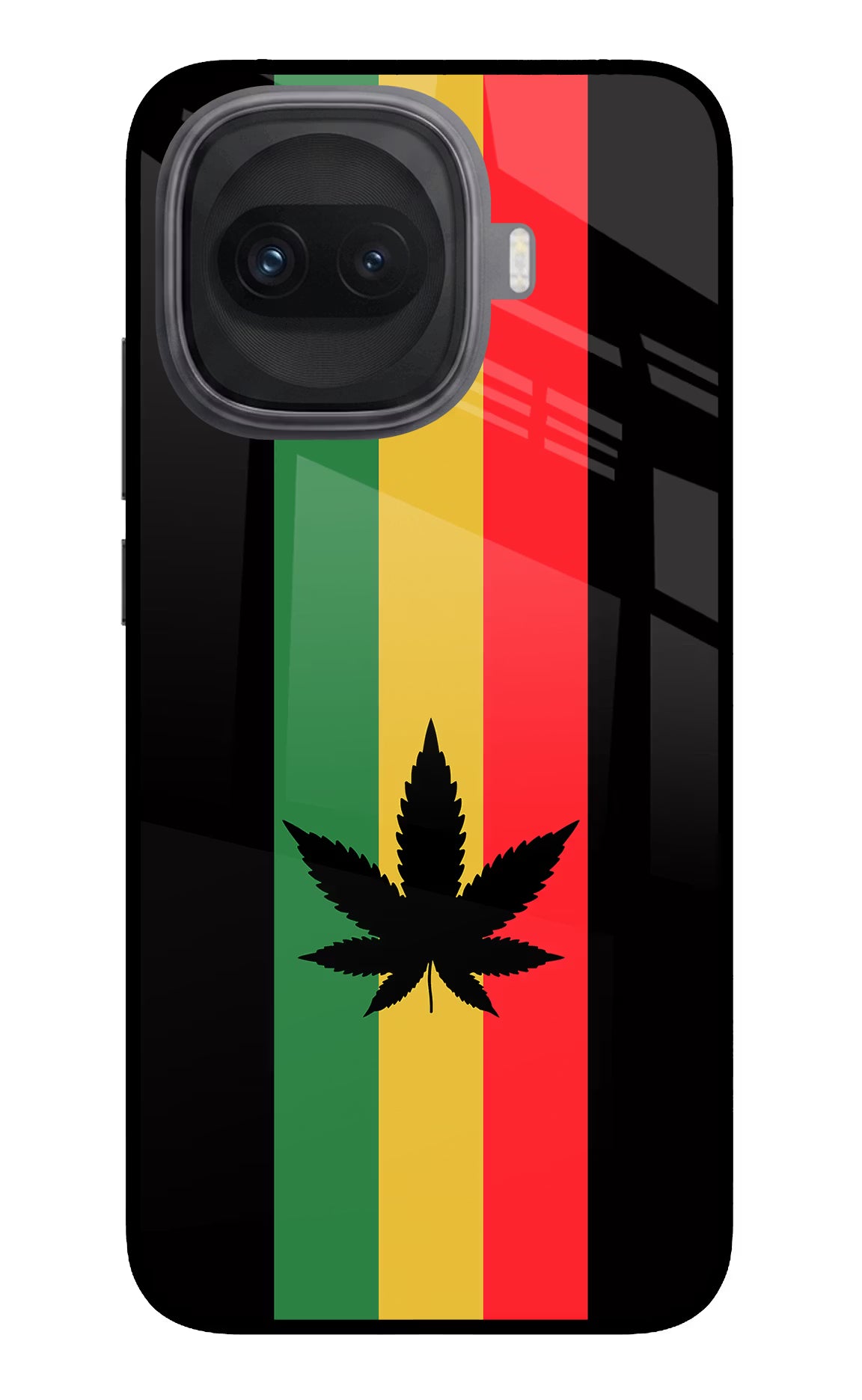 Weed Flag iQOO 15R 5G Glass Case Back Cover by Casekaro