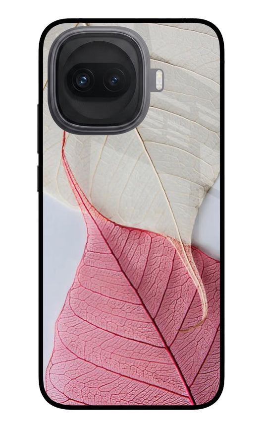 White Pink Leaf iQOO 15R 5G Glass Case