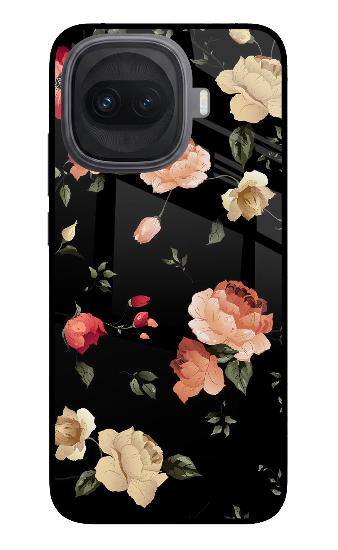 Flowers iQOO 15R 5G Glass Case Back Cover by Casekaro