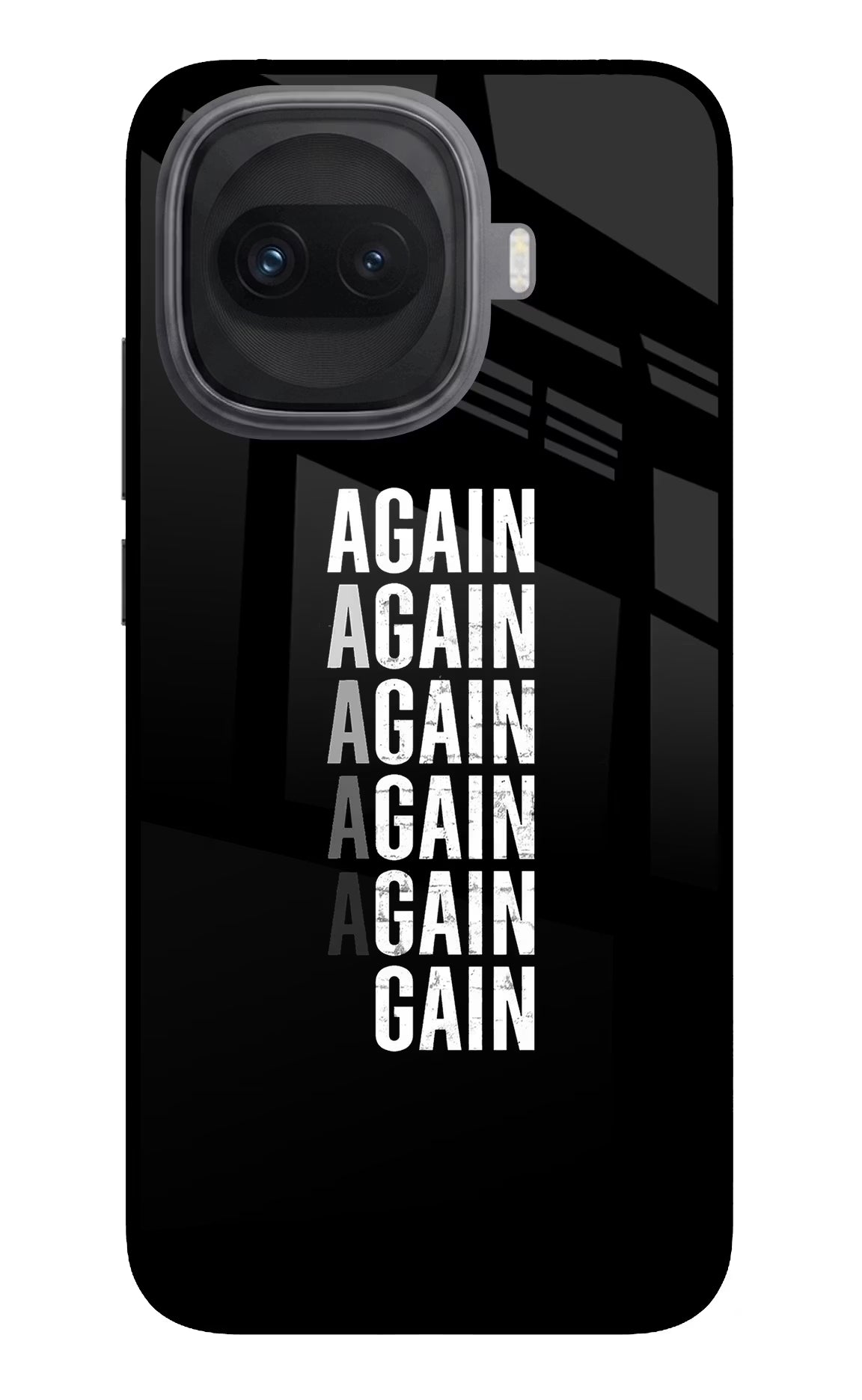Again Again Gain iQOO 15R 5G Glass Case Back Cover by Casekaro