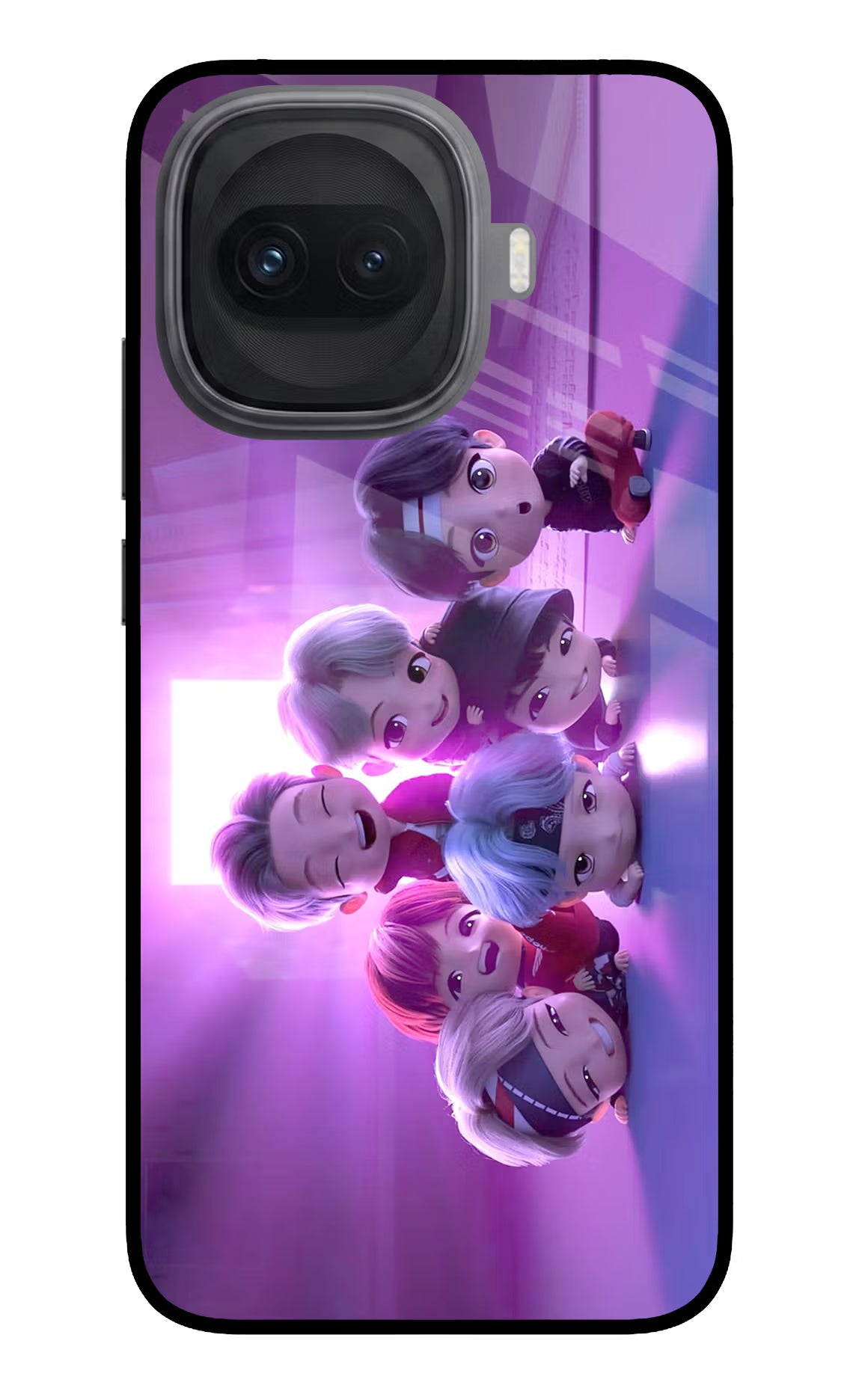 BTS Chibi iQOO 15R 5G Glass Case Back Cover by Casekaro