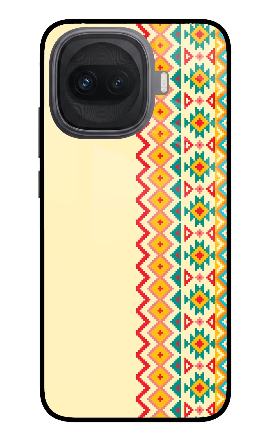 Ethnic Seamless iQOO 15R 5G Glass Case Back Cover by Casekaro