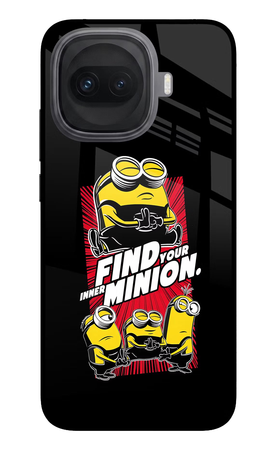 Find your inner Minion iQOO 15R 5G Glass Case Back Cover by Casekaro