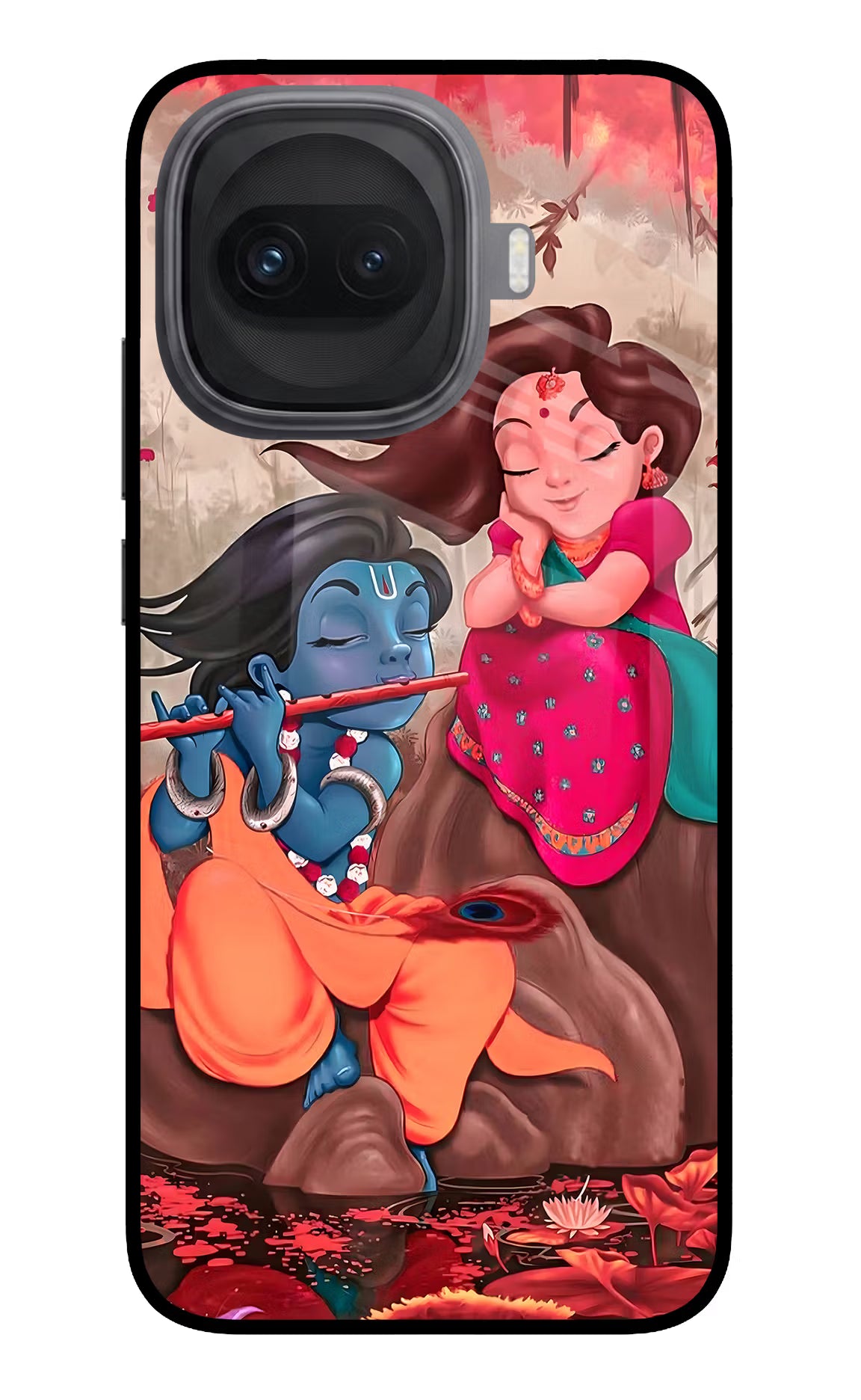 Radhe Krishna iQOO 15R 5G Glass Case Back Cover by Casekaro