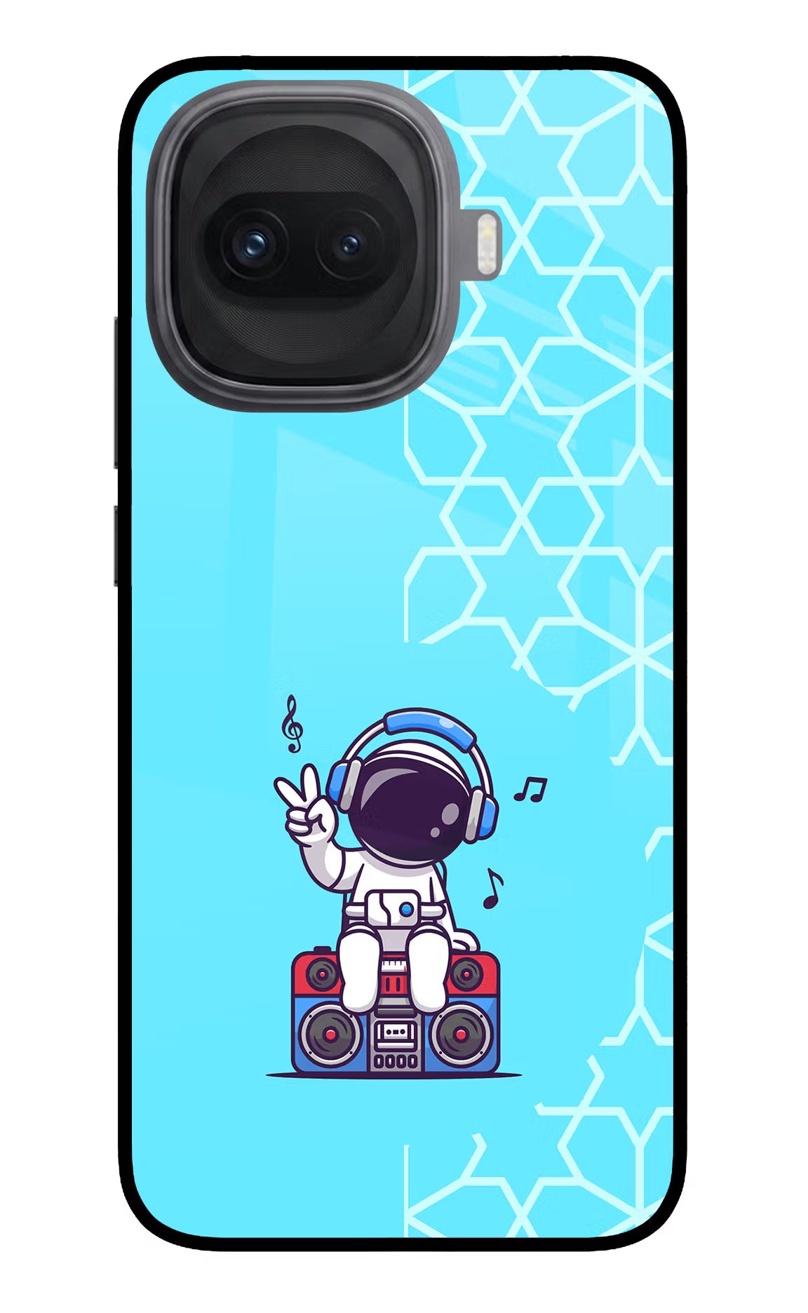 Cute Astronaut Chilling iQOO 15R 5G Glass Case